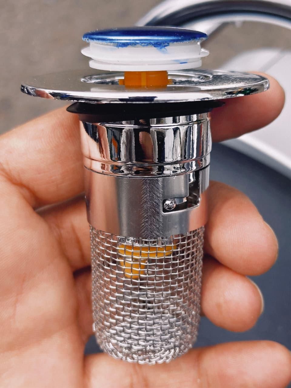 Sink Hair Filter, Removable Stainless Steel Drain Stopper Plug