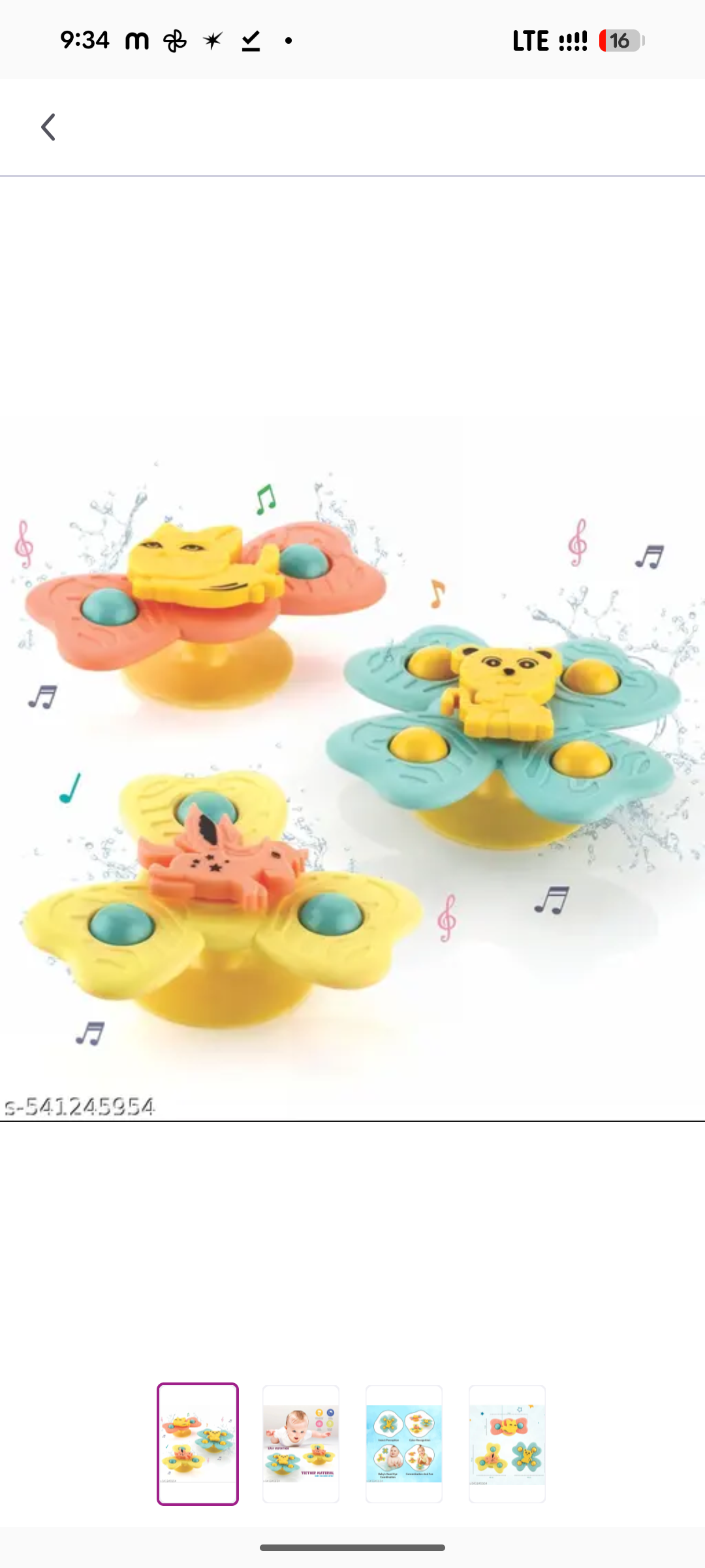 3PCS Suction Cup Spinner Toys for 6 12 18 Months