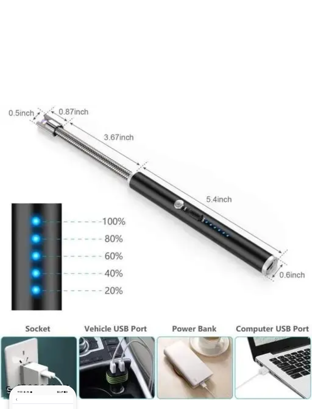 FlameFree USB Electric Lighter